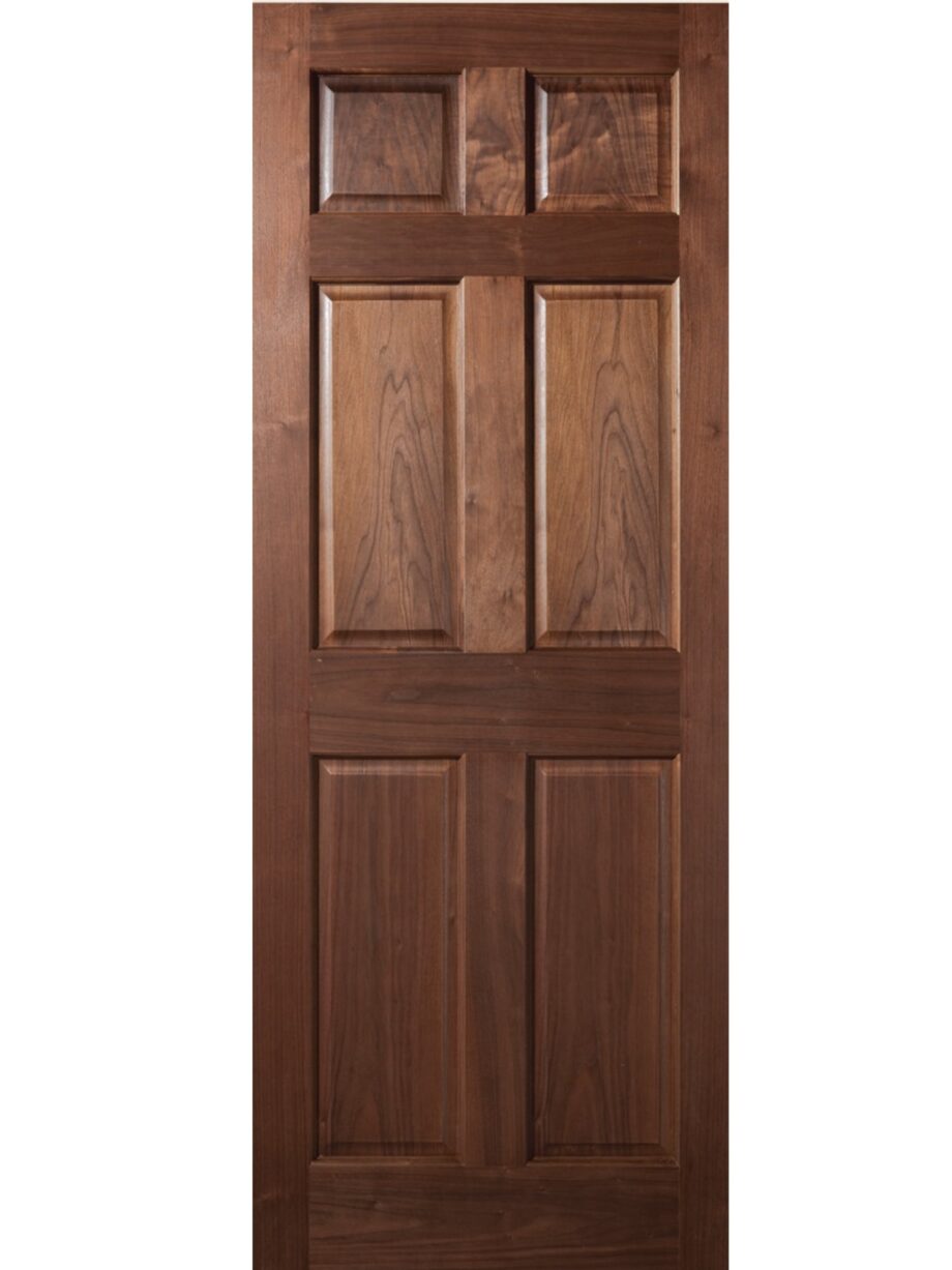 6 PANEL PREFINISHED WALNUT DOOR