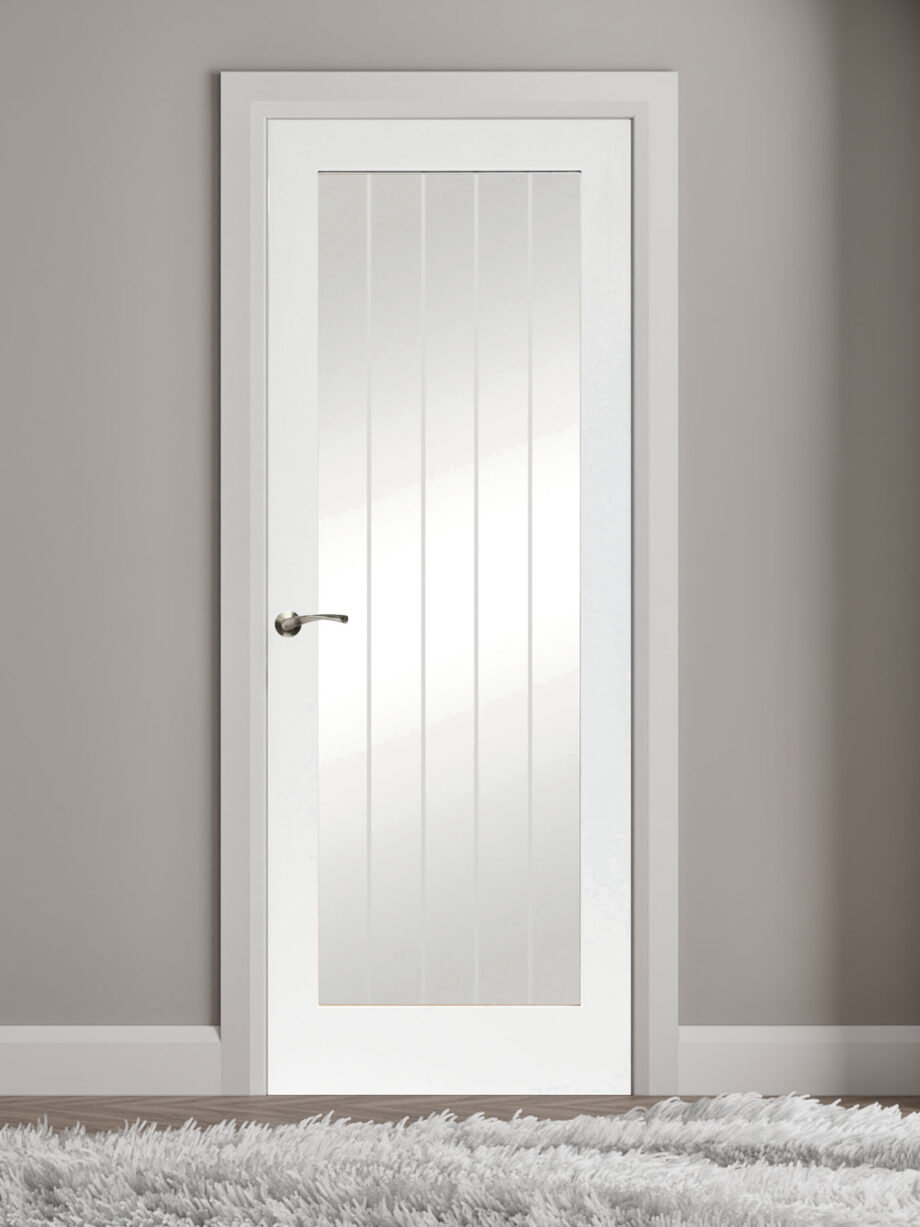 Mexicana Glazed White Primed Door