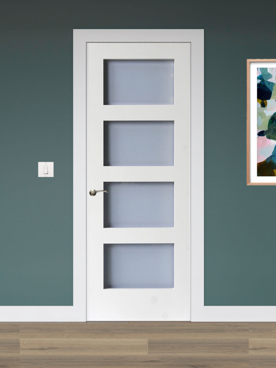 P50 GLAZED WHITE PRIMED DOOR